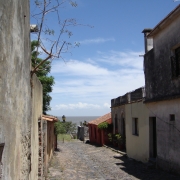 Colonia "charming cobblestone street"